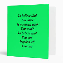 Self confidence binder