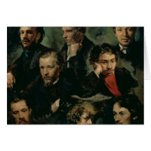 Self Portrait and Portraits of Friends, 1864 Greeting Cards