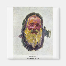 Self-Portrait By Claude Monet Fridge Magnet