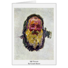 Self-Portrait By Claude Monet Greeting Card