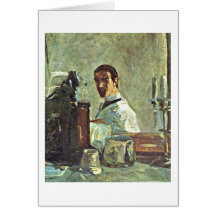 Self-Portrait By Henri De Toulouse-Lautrec Greeting Card