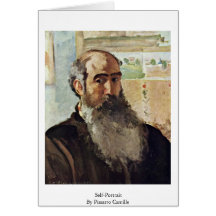 Self-Portrait By Pissarro Camille Greeting Cards