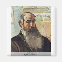 Self-Portrait By Pissarro Camille Refrigerator Magnet