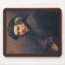 Self-Portrait,  By Rembrandt (Best Quality) Mousepad