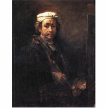 Self-Portrait By Rembrandt Harmensz. Van Rijn Cut Out