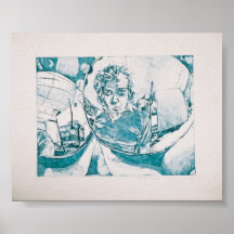 self portrait in printshop