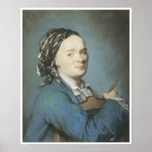 Self-Portrait, Maurice Quentin de la Tour, 1735 Print