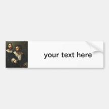 Self-portrait with a friend by Raphael Bumper Stickers