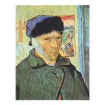 Self Portrait with Bandaged Ear; Vincent van Gogh Announcements