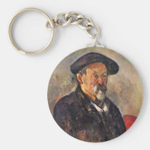Self-Portrait With Beret By Paul Cézanne Keychain