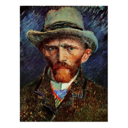 Self-Portrait with Grey Felt Hat by van Gogh Post Cards