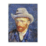 Self Portrait with Grey Felt Hat, Vincent Van Gogh Post Card