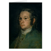 Self portrait with spectacles, c.1800 greeting cards
