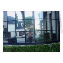 self portrait with squares greeting card