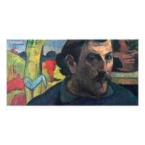 Self-Portrait With Yellow Christ By Gauguin Paul Photo Card