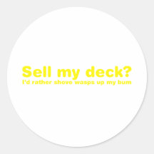 Sell My Deck Round Stickers