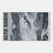 Sella Ronda - Alta Badia Run 20 Rectangular Stickers