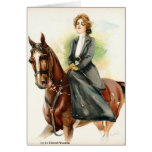 Selle de femme de jeune Madame équitation Cartes De Vœux