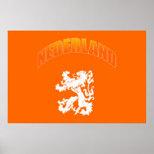 Sem. de Voetbal de leeuw de Nederland Posters