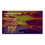 Semi-truck and sunset, California Business Card Template