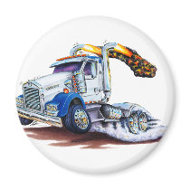 Semi Truck Refrigerator Magnets