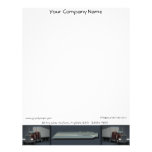 Semi Trucks on Steel Coloured Border Letterhead