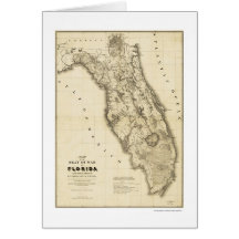 Seminole War Florida Map 1839 Card