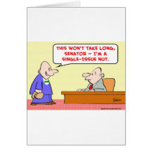 senator single-issue nut card