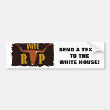 SEND A TEXAN TO THE WHITE HOUSE BUMPER STICKERS