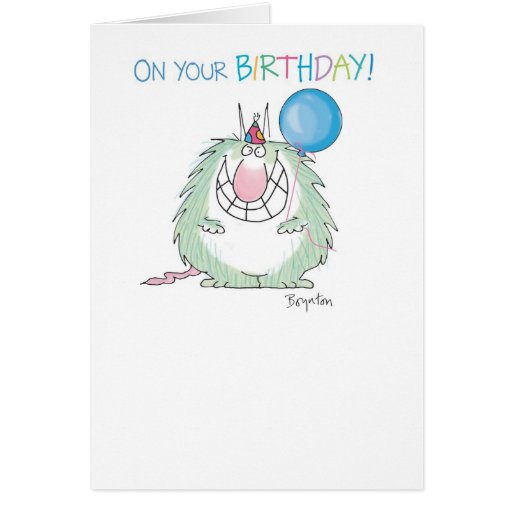 SEND THE FURRY BEAST Birthday Cards