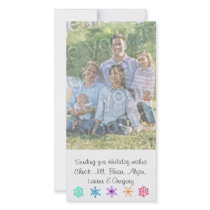 Sending You Holiday Wishes Family Photo Card