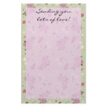 Sending you lots of love romantic Floral paper Personalized Stationery