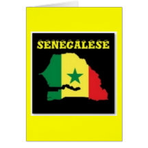 SENEGALESE  MAP T-SHIRT AND ETC GREETING CARD