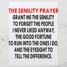 Senility Prayer Flyer