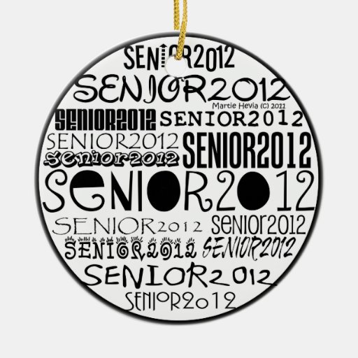 Senior 2012 (Black) Rearview Mirror Ornament
