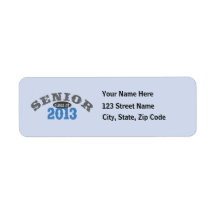 Senior 2013 Blue Return Address Label