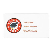 Senior 2013 custom shipping label