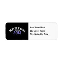 Senior 2013 Purple Return Address Label