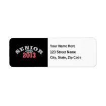 Senior 2013 Red Return Address Label