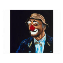 Senior Billy The Clown Postcard