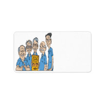 Senior Bowling Champs Personalized Address Label