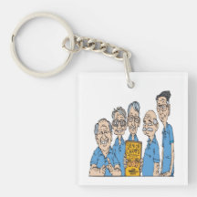 Senior Bowling Champs Square Acrylic Key Chains