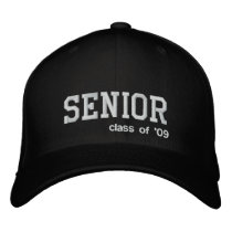 senior, class of '09 embroidered baseball caps