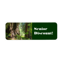 Senior Discount! labels stickers Old Redwoods