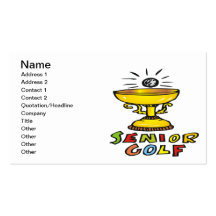 Senior Golf Trophy Business Card Template