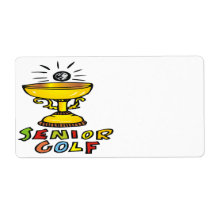 Senior Golf Trophy Labels