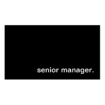Senior Manager Business Card