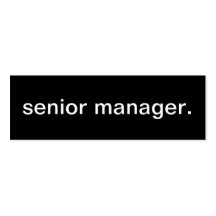 Senior Manager Business Card