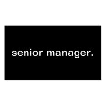 Senior Manager Business Cards