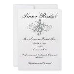 Senior Music Recital Custom Invite
